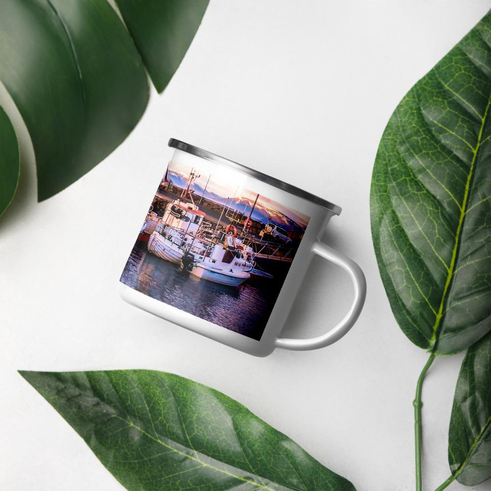 Icelandic Harbor Enamel Mug Default Title Tracy McCrackin Photography - Tracy McCrackin Photography
