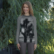 Load image into Gallery viewer, Joshua Tree Unisex Rash Guard (B&amp;W) XS Tracy McCrackin Photography Clothing - Tracy McCrackin Photography