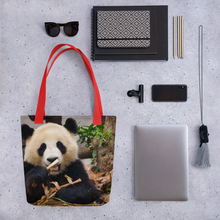 Load image into Gallery viewer, Hungry Panda Tote bag Giclee / Black Printful Bags - Tracy McCrackin Photography