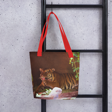 Load image into Gallery viewer, Lion Tote bag Giclee / Black Printful Bags - Tracy McCrackin Photography