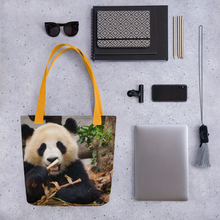 Load image into Gallery viewer, Hungry Panda Tote bag Giclee / Black Printful Bags - Tracy McCrackin Photography