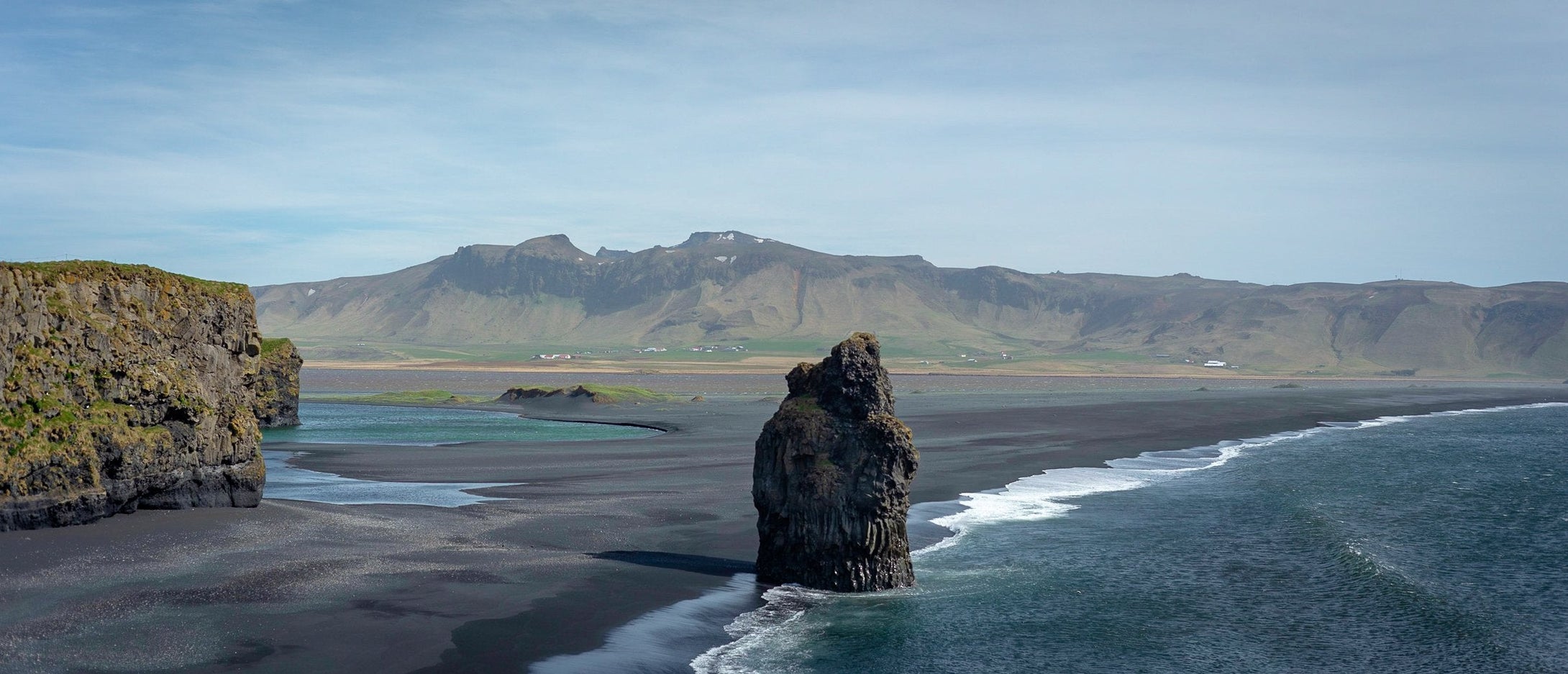 Arctic Marvel: Iceland's Black Sandy Beaches Panorama Gallery Wrap / Colored / 10 x 20 Tracy McCrackin Photography Wall art - Tracy McCrackin Photography