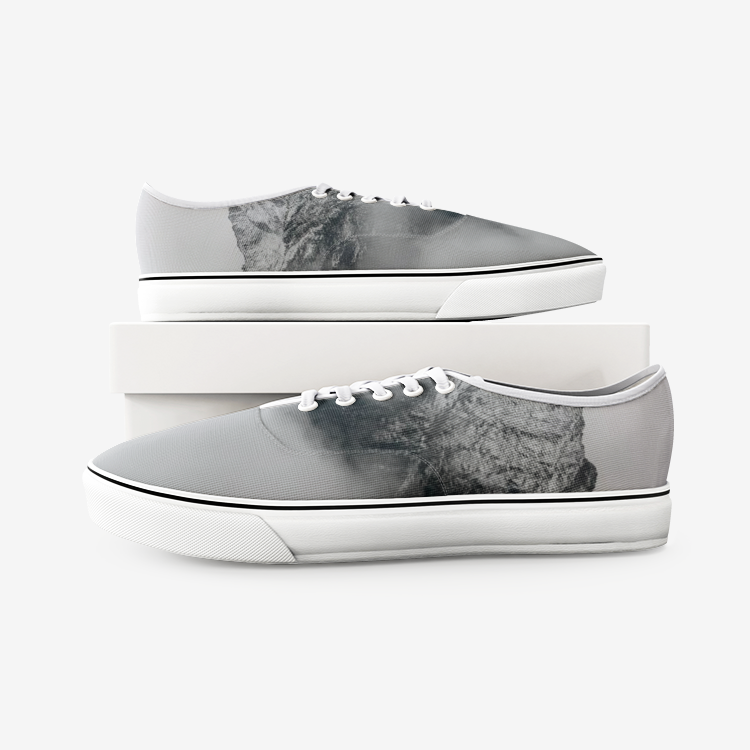 Mountain Mist Unisex Canvas Sneakers White / 5 Women Printy6 Clothing - Tracy McCrackin Photography