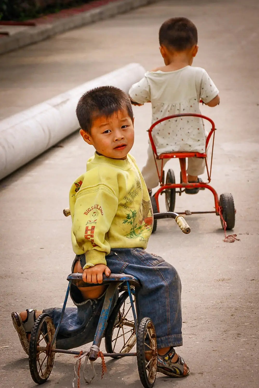 Childhood in Motion: Toddlers in Traditional Split Pants Giclee / Colored / 5 x 7 Tracy McCrackin Photography Wall art - Tracy McCrackin Photography