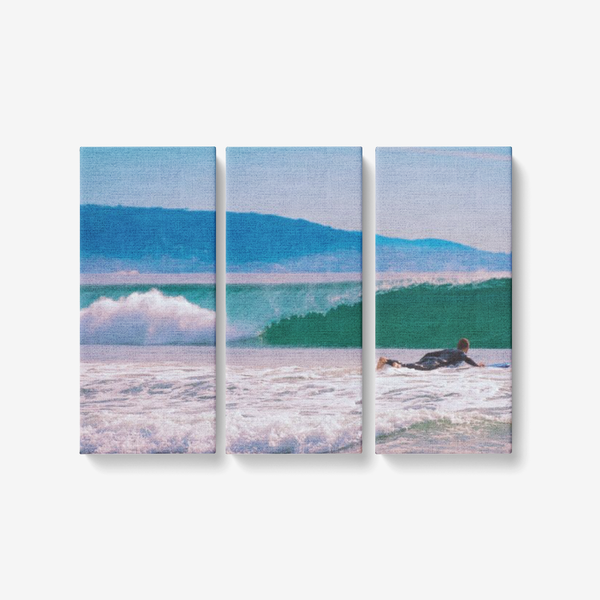 Surf's Up - 3 Piece Canvas Wall Art - Framed Ready to Hang 3x8"x18" 3 x 8 x 18 / Canvas Only(rolled) Printy6 Wall art - Tracy McCrackin Photography
