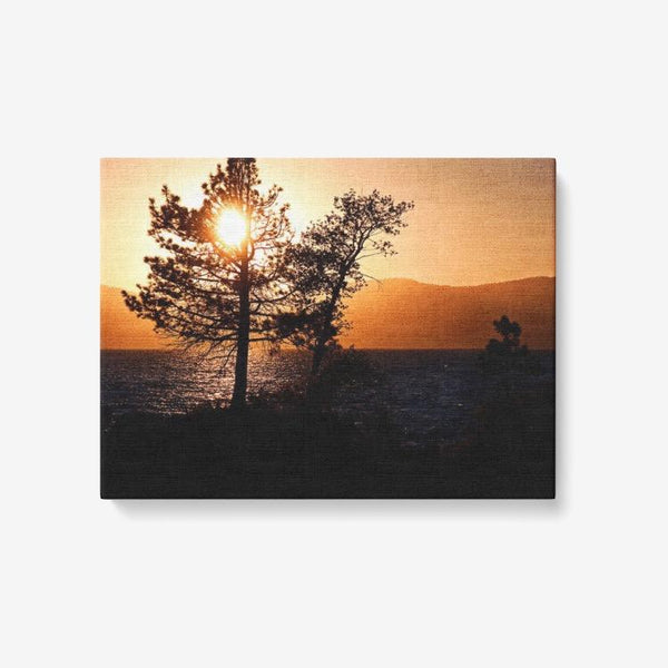 Sunset Over Lake Tahoe - 1 Piece Canvas Wall Art - Framed Ready to Hang 24"x18" 24 x 18 / Canvas Only(rolled) Printy6 Wall art - Tracy McCrackin Photography