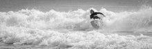 Load image into Gallery viewer, Coastal Thrill: Surfing in Huntington Beach Giclee / Colored / 24x6 Tracy McCrackin Photography Wall art - Tracy McCrackin Photography