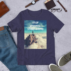 Stop Wishing, Start Doing Soft Blend Unisex T-Shirt Giclee / Black / XS Tracy McCrackin Photography - Tracy McCrackin Photography