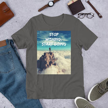 Load image into Gallery viewer, Stop Wishing, Start Doing Soft Blend Unisex T-Shirt Giclee / Black / XS Tracy McCrackin Photography - Tracy McCrackin Photography