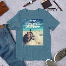Load image into Gallery viewer, Stop Wishing, Start Doing Soft Blend Unisex T-Shirt Giclee / Black / XS Tracy McCrackin Photography - Tracy McCrackin Photography