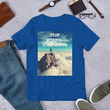 Load image into Gallery viewer, Stop Wishing, Start Doing Soft Blend Unisex T-Shirt Giclee / Black / XS Tracy McCrackin Photography - Tracy McCrackin Photography