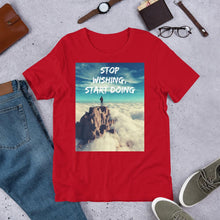 Load image into Gallery viewer, Stop Wishing, Start Doing Soft Blend Unisex T-Shirt Giclee / Black / XS Tracy McCrackin Photography - Tracy McCrackin Photography