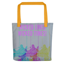 Load image into Gallery viewer, Wicked Times Rock Climbing Tote bag Giclee / Yellow Tracy McCrackin Photography - Tracy McCrackin Photography