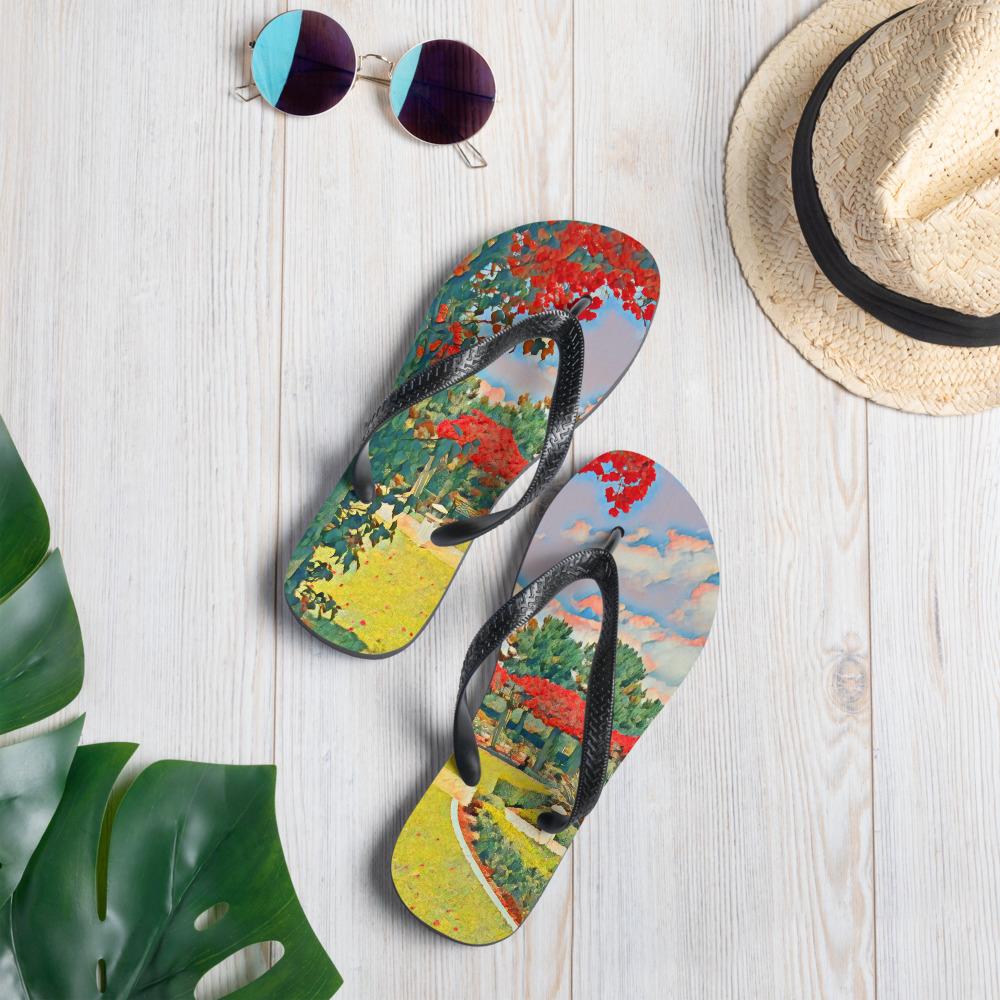 Garden Escape Flip-Flops S Tracy McCrackin Photography Shoes - Tracy McCrackin Photography