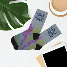 Load image into Gallery viewer, Wicked Lines Socks Printify All Over Prints - Tracy McCrackin Photography
