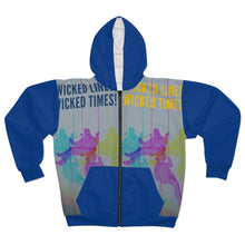 Load image into Gallery viewer, Wicked Lines Unisex Zip Hoodie (Blue) Printify All Over Prints - Tracy McCrackin Photography