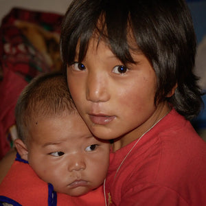 བསླབ་མའི་སྒྲིག་འདུས། (Lab Me'i Drig Du): Embrace of Compassion Giclee / Colored / 5 x 7 Tracy McCrackin Photography Wall art - Tracy McCrackin Photography