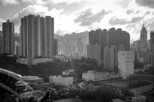 Load image into Gallery viewer, sunrise-n-the-city-of-hong-kong-b-w Giclee / B&amp;W / 5 x 7 Tracy McCrackin Photography Gicl‚e - Tracy McCrackin Photography
