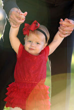 Load image into Gallery viewer, child-swinging-with-father-red-dress Giclee / Colored / 5 x 7 Tracy McCrackin Photography - Tracy McCrackin Photography