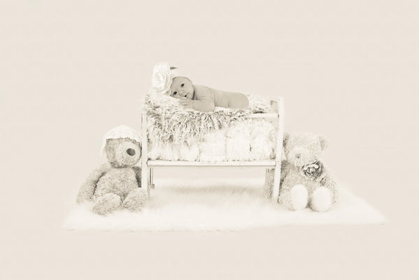 baby-in-a-cradle-with-teddy-bear Giclee / Colored / 5 x 7 Tracy McCrackin Photography - Tracy McCrackin Photography