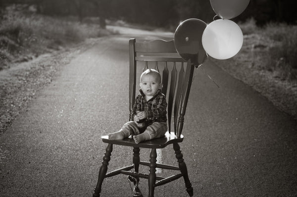 birthday-boy-on-a-red-chair Giclee / Colored / 5 x 7 Tracy McCrackin Photography - Tracy McCrackin Photography