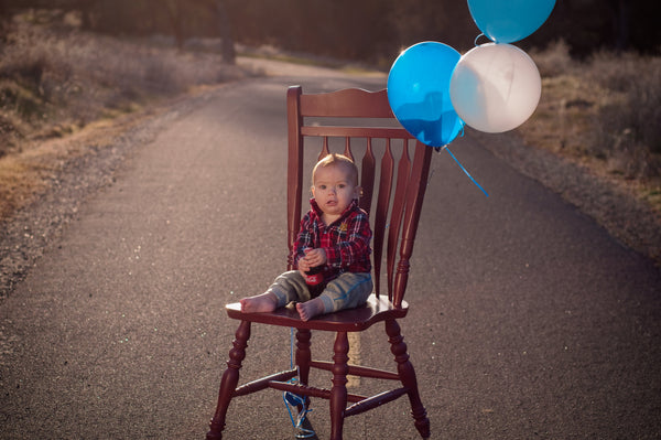 birthday-boy-on-a-red-chair Giclee / Colored / 5 x 7 Tracy McCrackin Photography - Tracy McCrackin Photography
