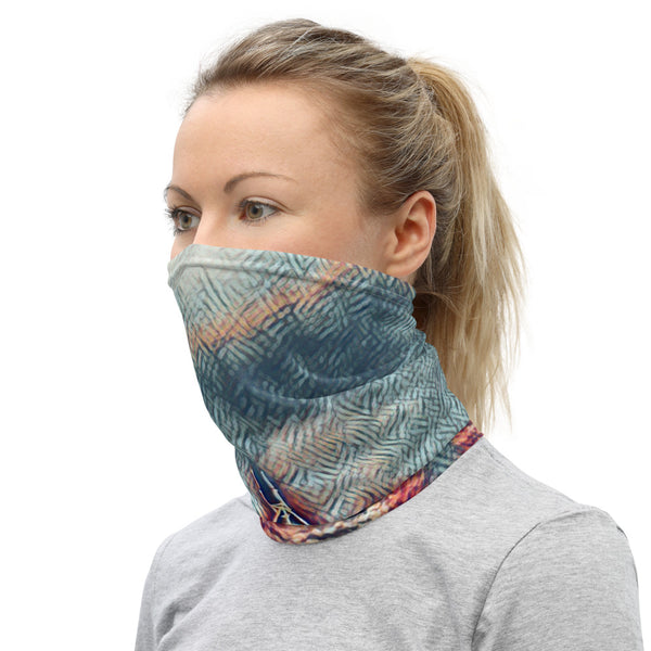 Painterly City Scape Face Mask/Neck Gaiter - New York City Tracy McCrackin Photography Clothing - Tracy McCrackin Photography