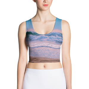 High Cut Beachy Crop Top XS Printful Clothing - Tracy McCrackin Photography
