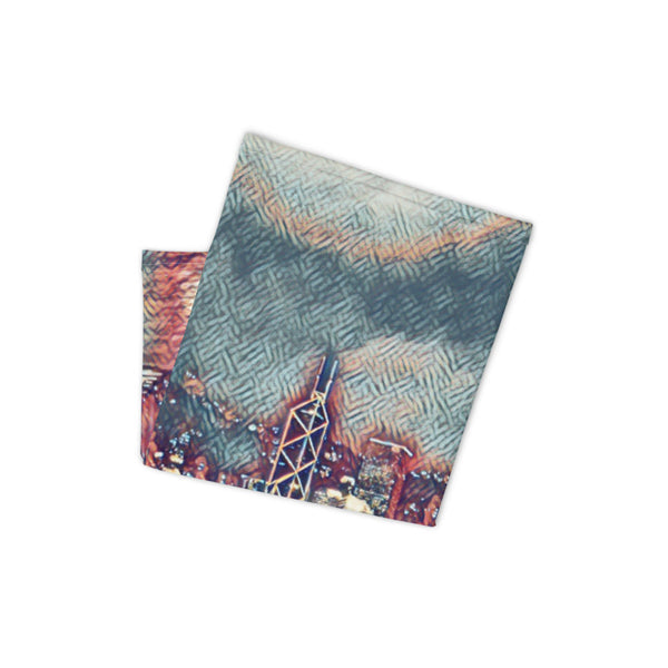 Painterly City Scape Face Mask/Neck Gaiter - New York City Tracy McCrackin Photography Clothing - Tracy McCrackin Photography