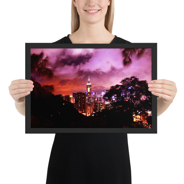 Ruby City at Night Framed poster (Colored) Tracy McCrackin Photography - Tracy McCrackin Photography